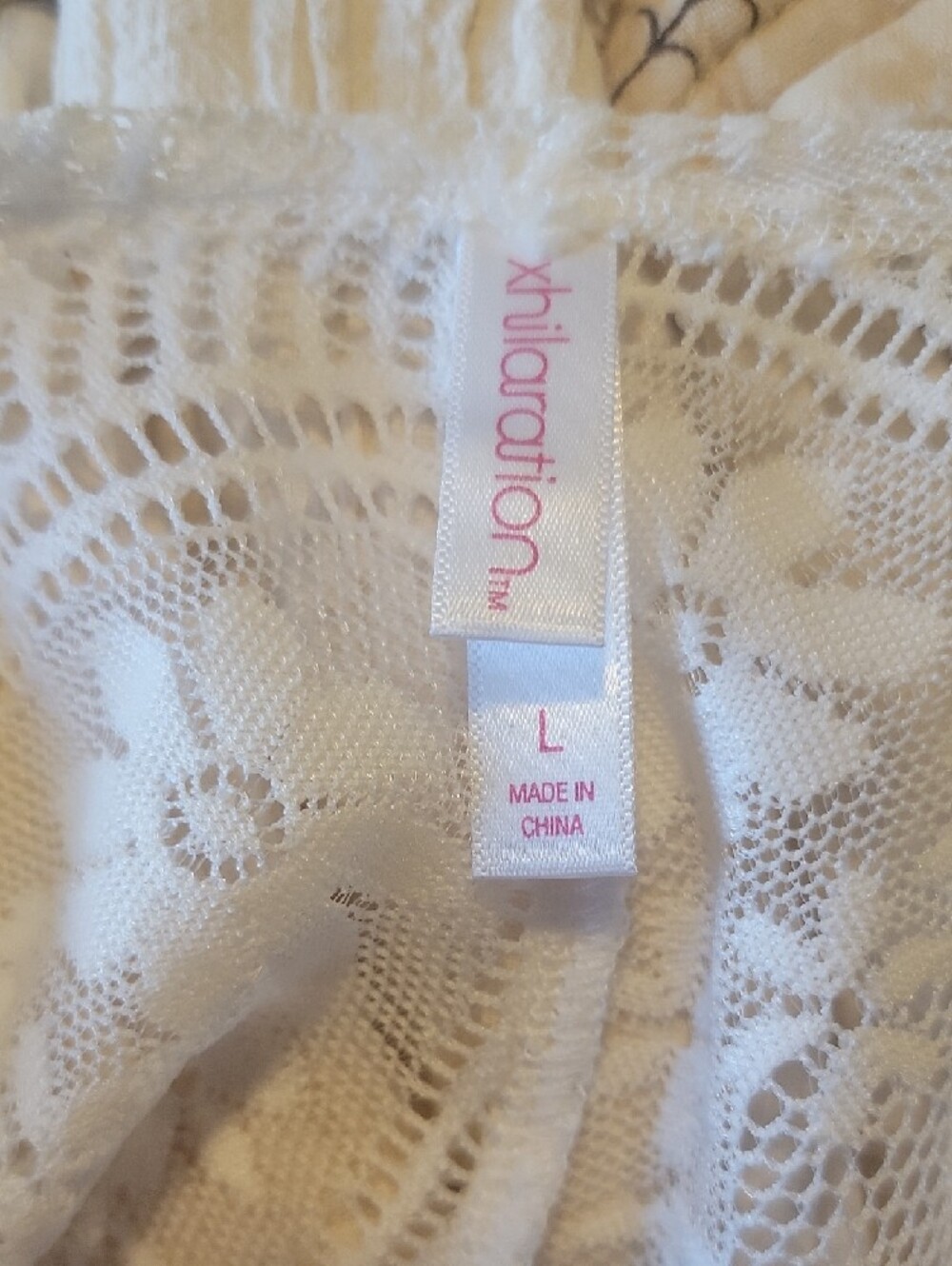 Xhilaration White Lace Open Kimono with Pink Cami - Picture 4 of 5